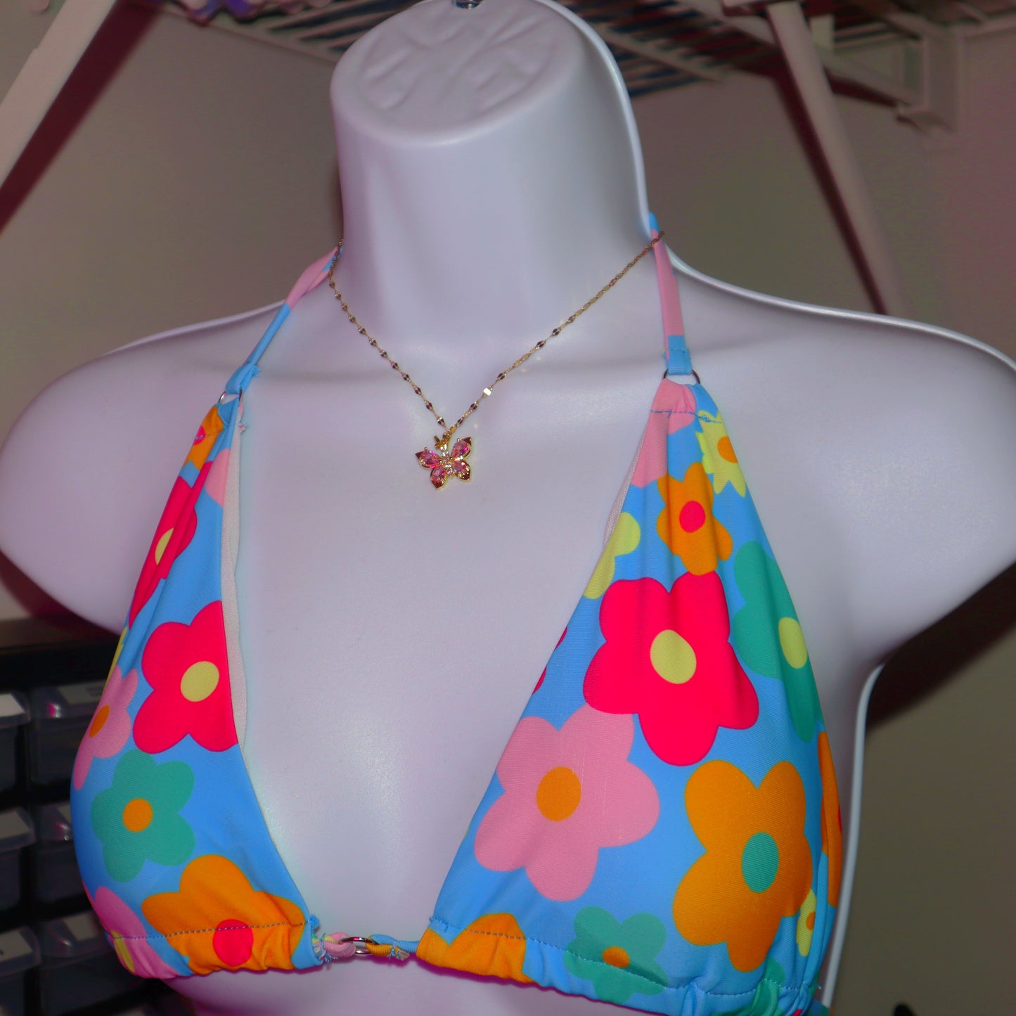 Pink Butterfly Necklace