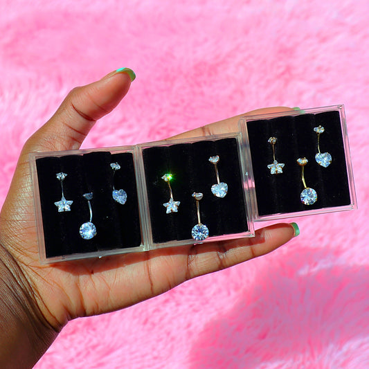 Diamond Belly Rings (VALUE PACK)