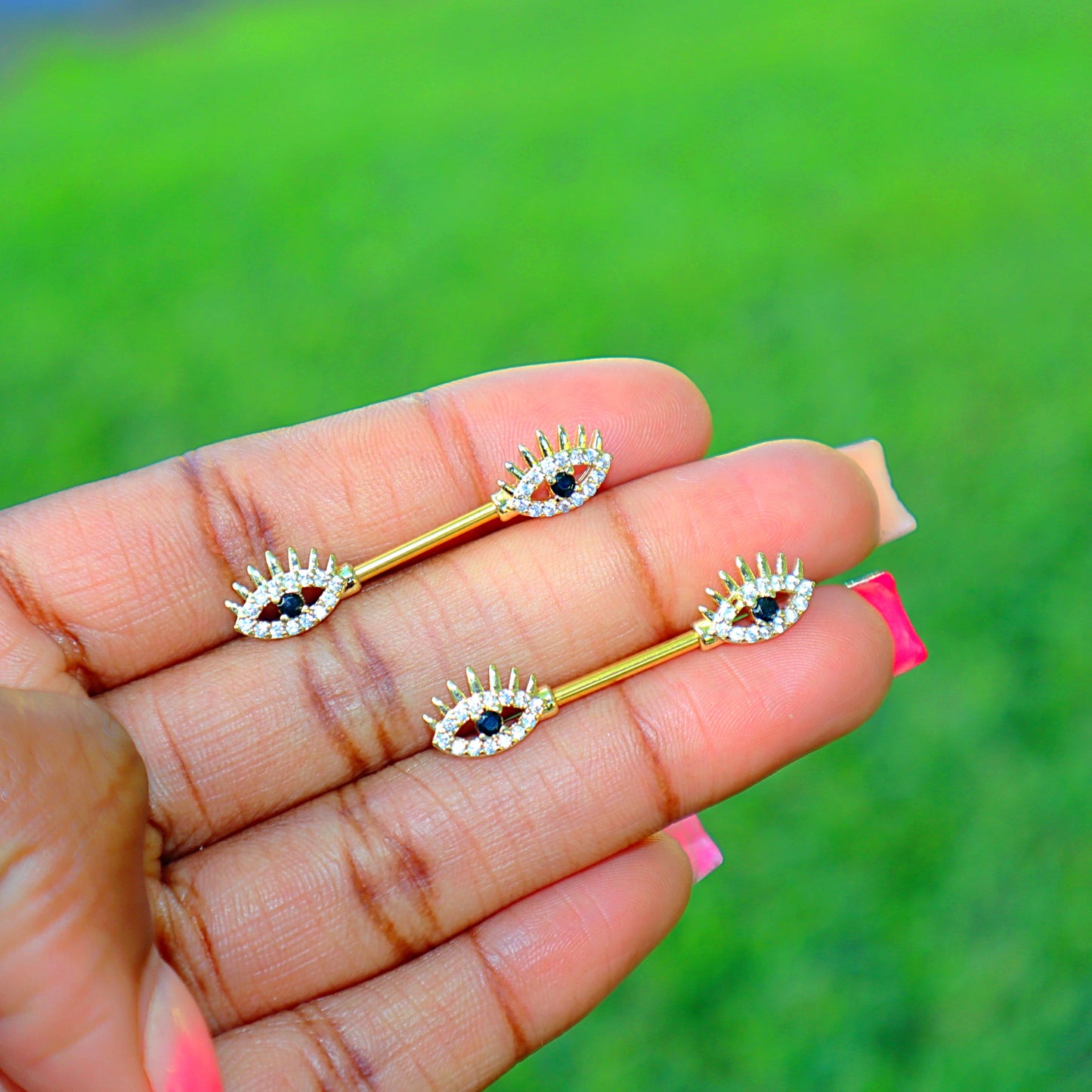 Evil Eye Nipple Rings