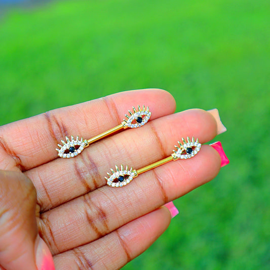 Evil Eye Nipple Rings