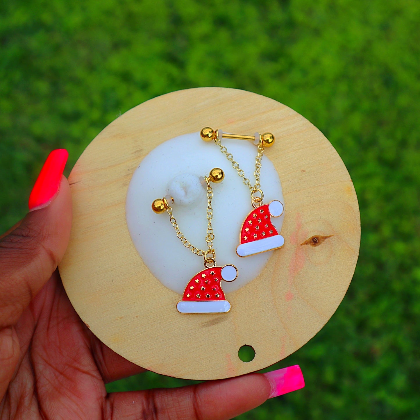 Christmas Nipple Rings