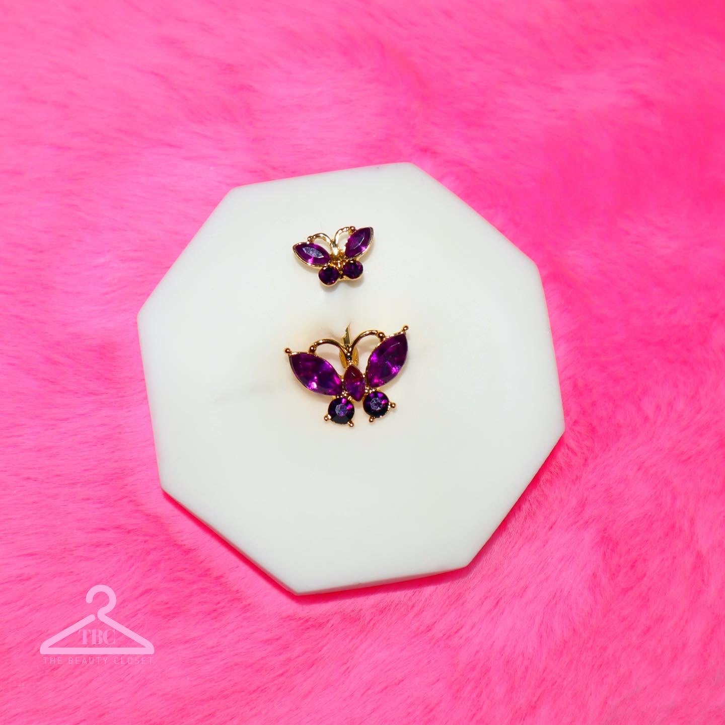 Purple Butterfly Belly Ring