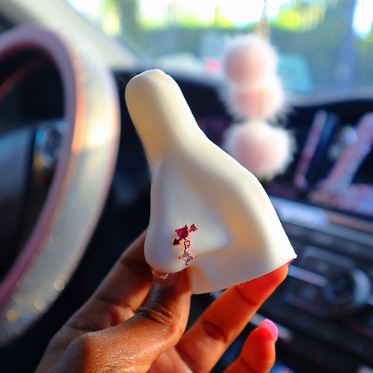 Dangle Heart Nose Ring.