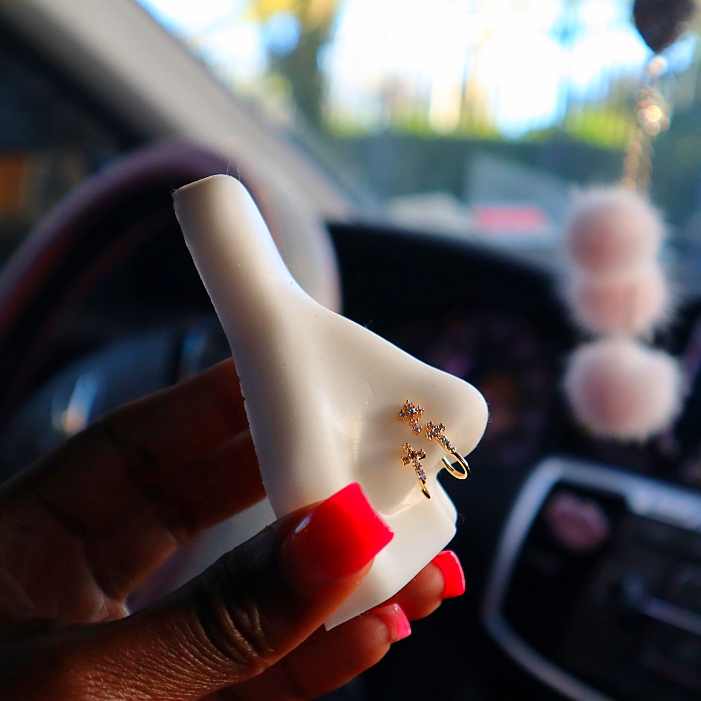 Fake Cross Nose Ring