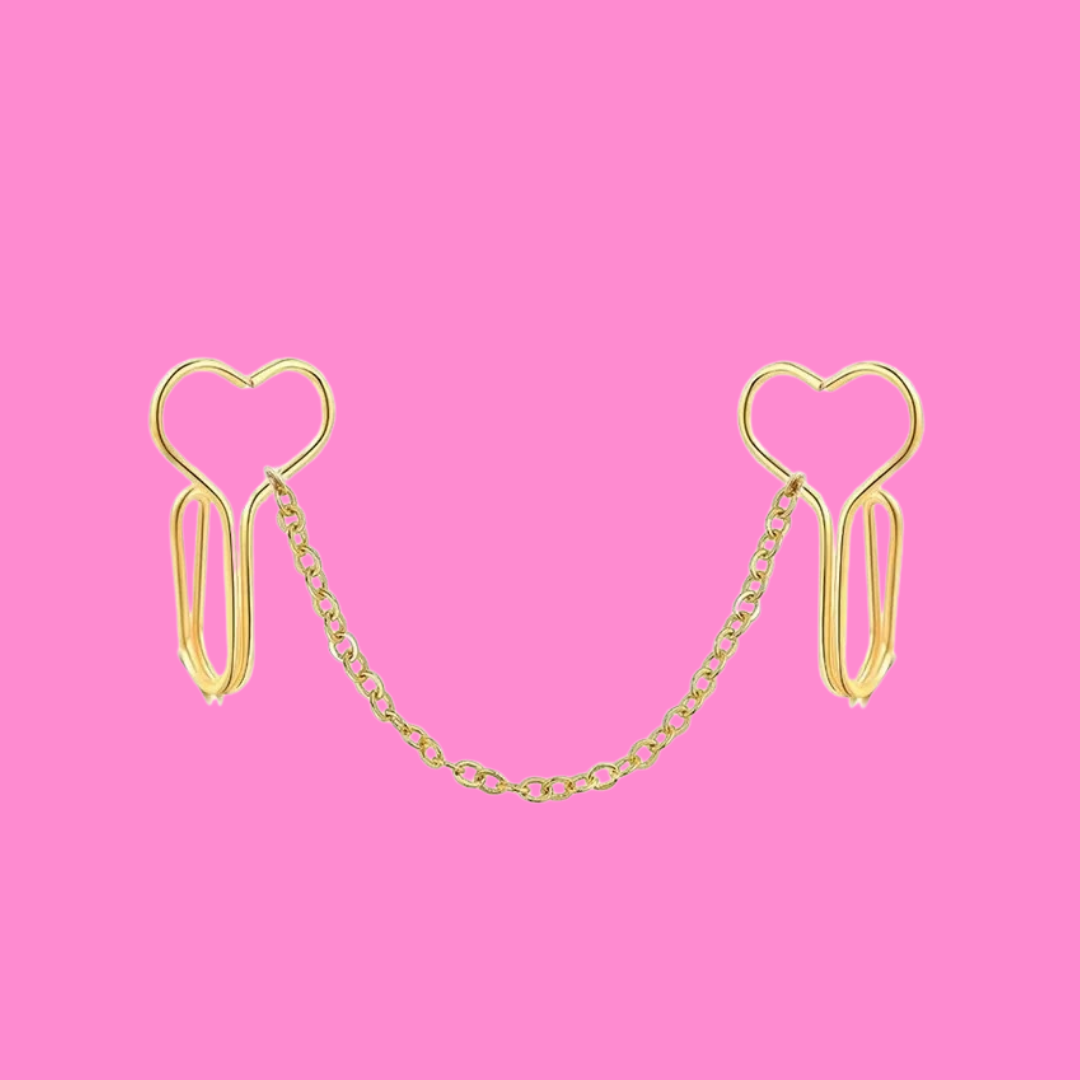 Fake Heart Nose Chain