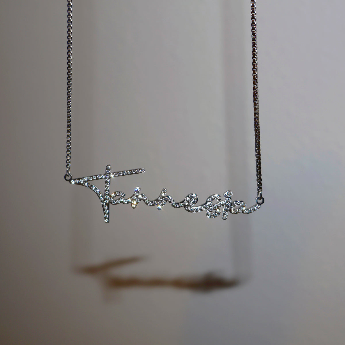 Diamond Nameplate Necklace