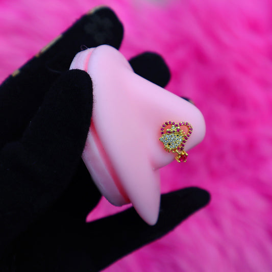 Kitty Heart Nose Ring
