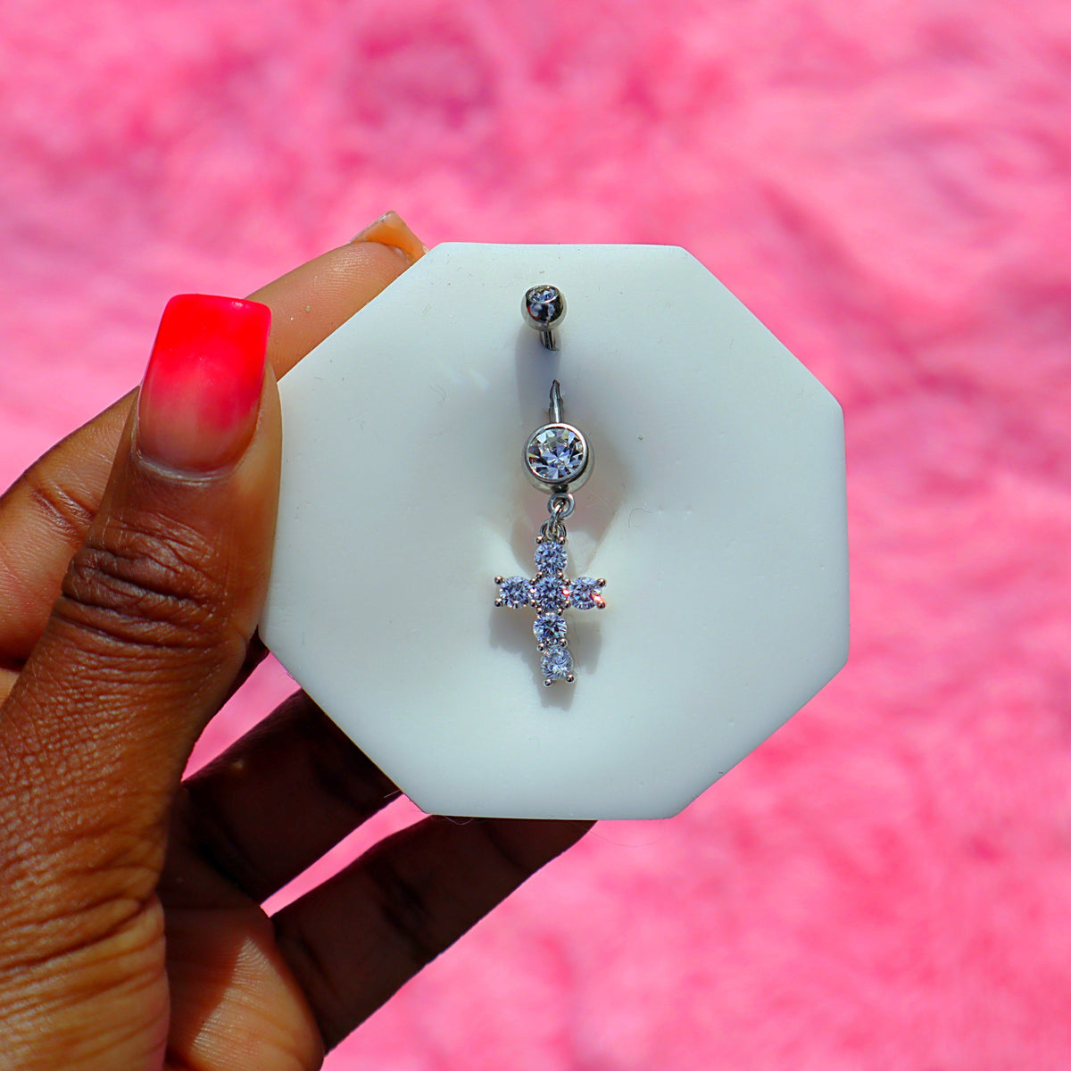 Cross Belly Ring (Wholesale)