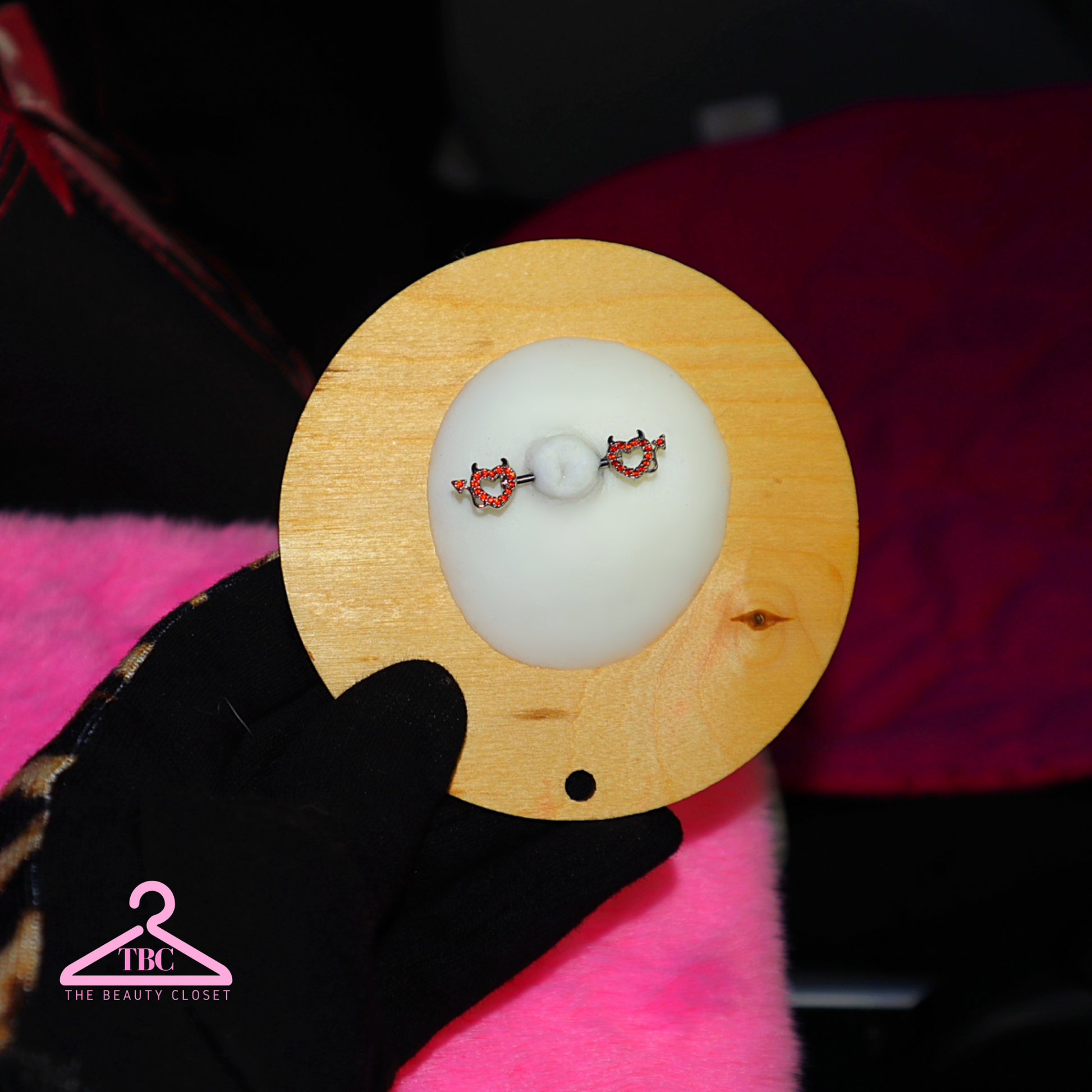 Red 2025 nipple rings