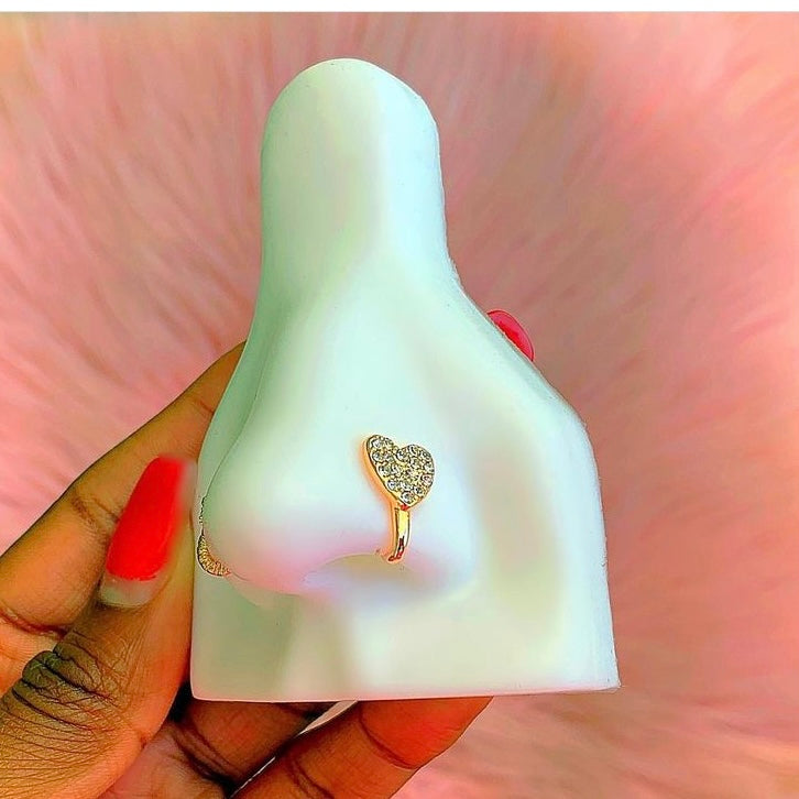 Fake Heart Nose Ring