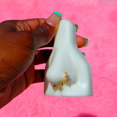 Cross Nose Hoop .