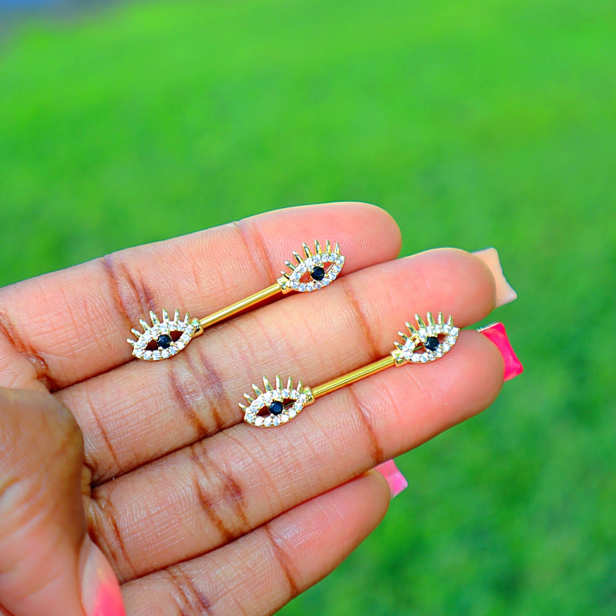 Evil Eye Nipple Rings