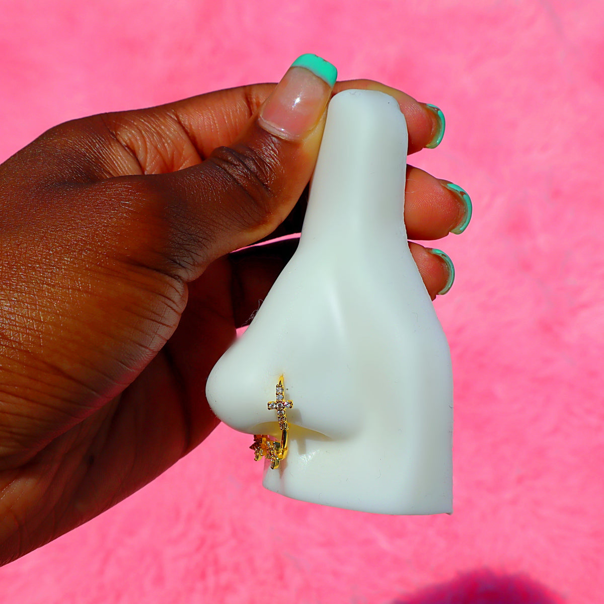 Cross Nose Hoop .