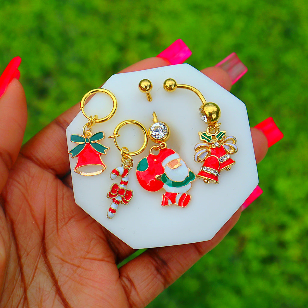 Christmas Belly Rings (Fake)