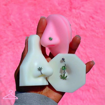 Pot Leaf Body Jewelry Set